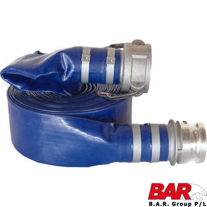 3" Medium Duty Lay-Flat Discharge Hose Assembly