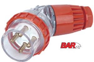 4 PIN 20A 3PH Round Plug 45deg BE-165 M66PA420