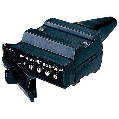 82171Bl - Narva Trailer Plug 12 Pin Flat, Plastic (Male)