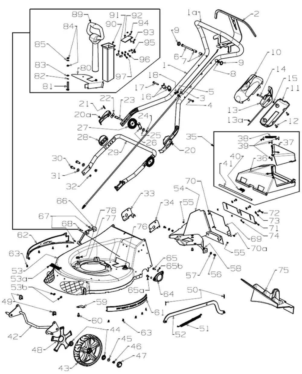 982418 Handle-Lower,"U",Adj 19" Blk - Image 2