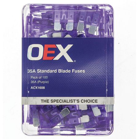 ACX1608 - Oex Standard Blade Fuse, 35a Purple - Pack Of 100