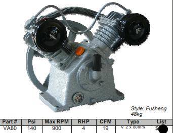 Air Compressor Pump - 2 Cylinder Va80