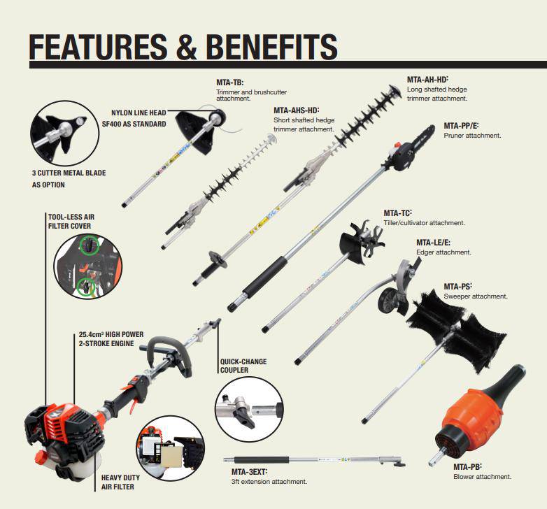 Echo Pas-2620Es Petrol Multi-Tool (Power Head Only) - Image 3