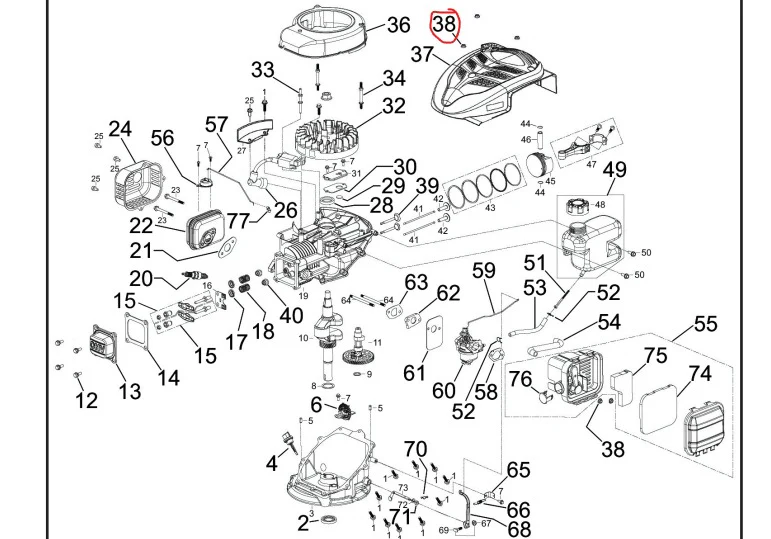 Loncin Starter Recoil 193490246-0010