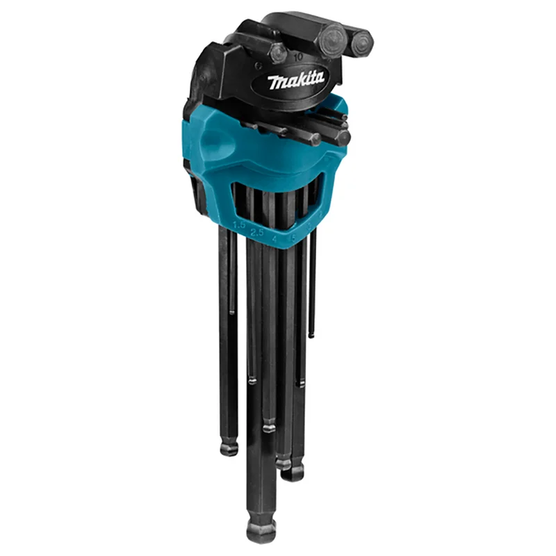 Makita 9 Piece Assorted Metric Hex Key Wrench Set - B-65894 - Image 2