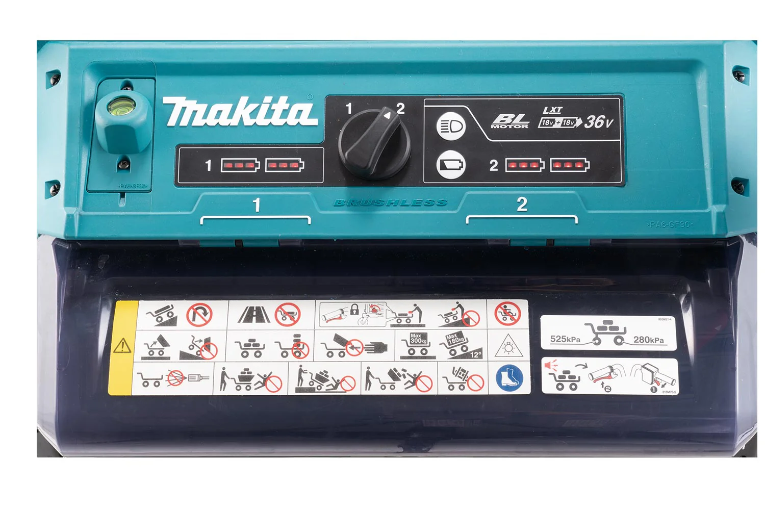 Makita #DCU603Z 18Vx2 Wheelbarrow Dump Bucket - Image 4