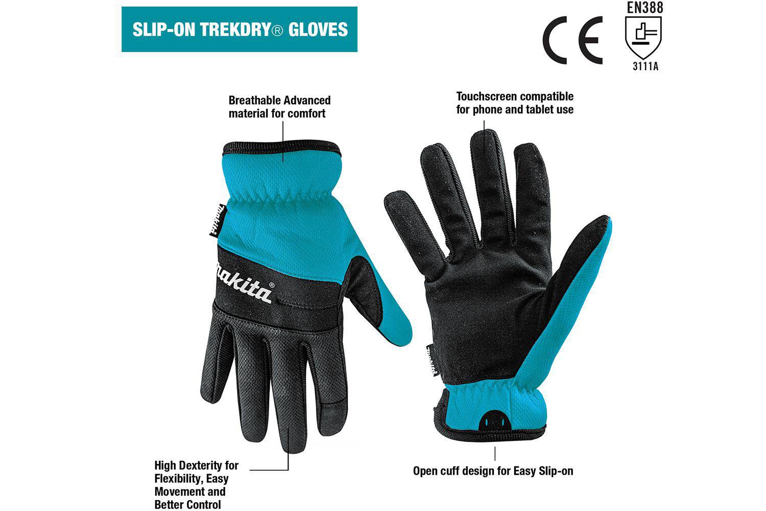 Makita - Slip-On Trekdry Gloves - Image 2