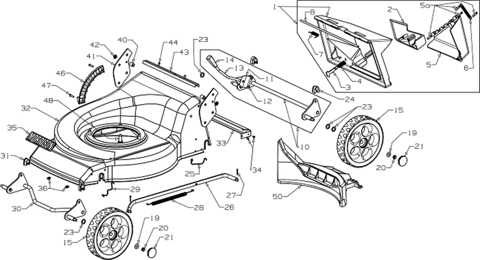 Masport Bush-Pivot 580668 (Axle Rear Steel Deck)