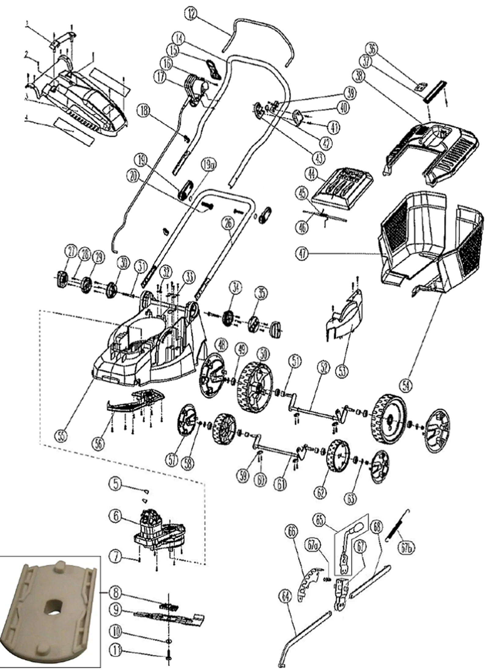 Masport Motor Assy-1600w 420e/M (Electric Mower)