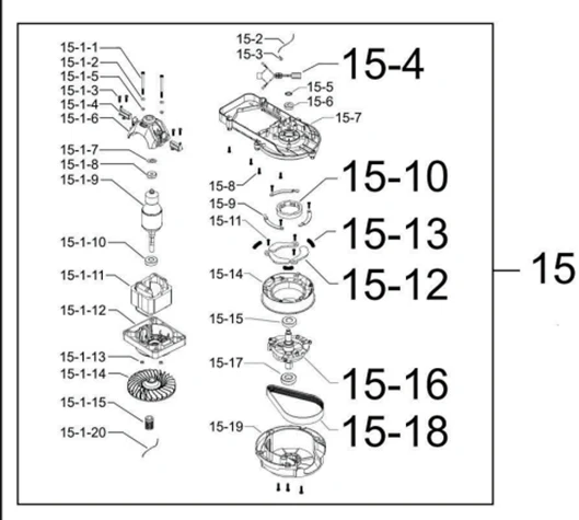 Masport Motor Assy-1800W 230V