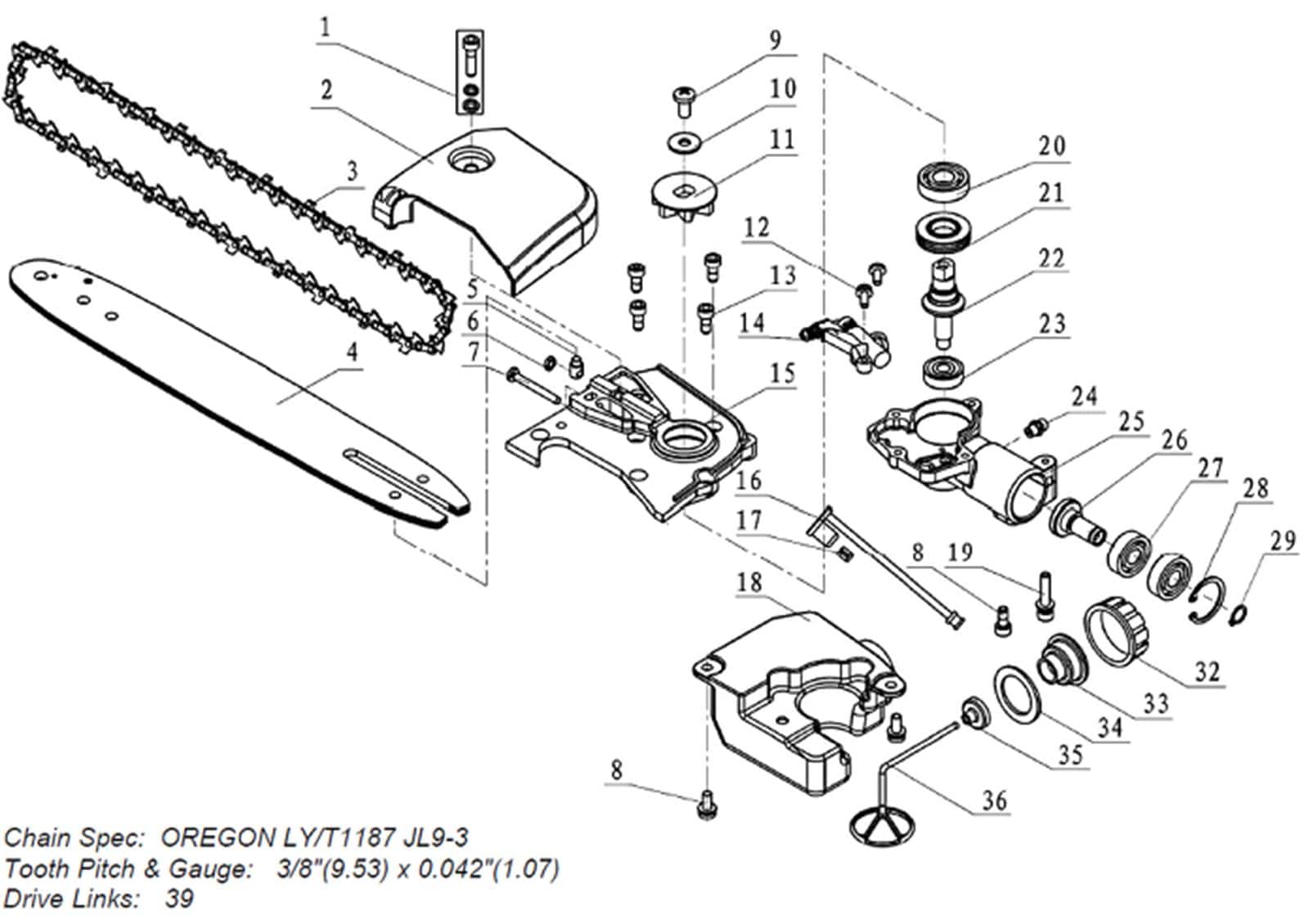 Nut, M4 Pole/Saw #542874