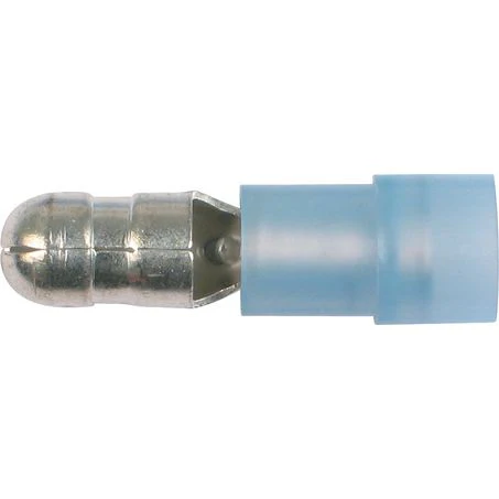 OEX Crimp Terminal Male Bullet Blue Terminal Size 4mm Polycarbonate 50 Pce