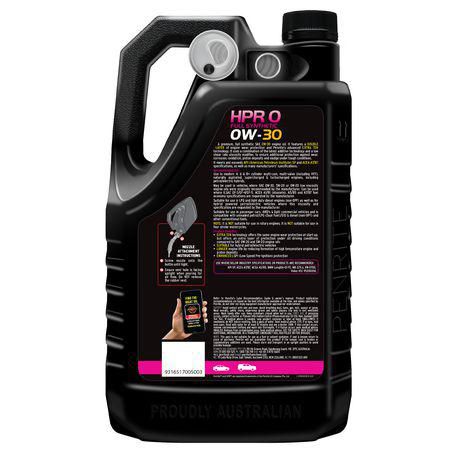 Penrite HPR 0 0W-30 Full Synthetic Engine Oil 5L | Petrol & Diesel | HPR00005 - Image 2