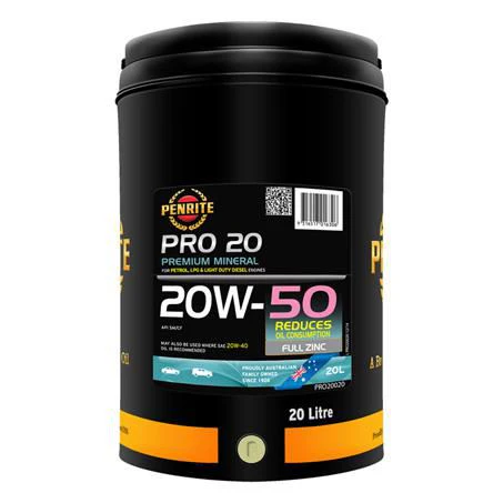 Penrite Pro20 Premium Mineral 20W-50 Engine Oil 20L