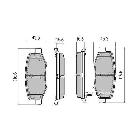 RDA RDC2007 Phantom Ceramic Brake Pad Set – Rear | Fits Jeep Wrangler, Cherokee