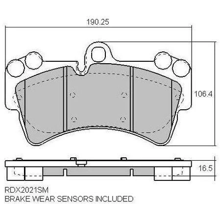 RDA RDC2021 Phantom Ceramic Brake Pads – Audi Q7, VW Touareg - Image 2