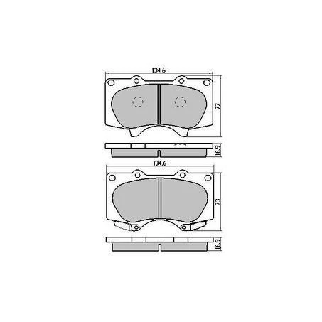 RDC1482 – RDA Phantom Ceramic Front Brake Pads – Toyota, Mitsubishi, Prado, Hilux, Land Cruiser - Image 2