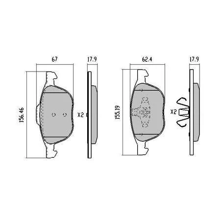 RDC1679 – RDA Phantom Ceramic Front Brake Pads - Image 2