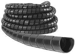 Spiral Wrap 1/4 Black 20 Mtrs