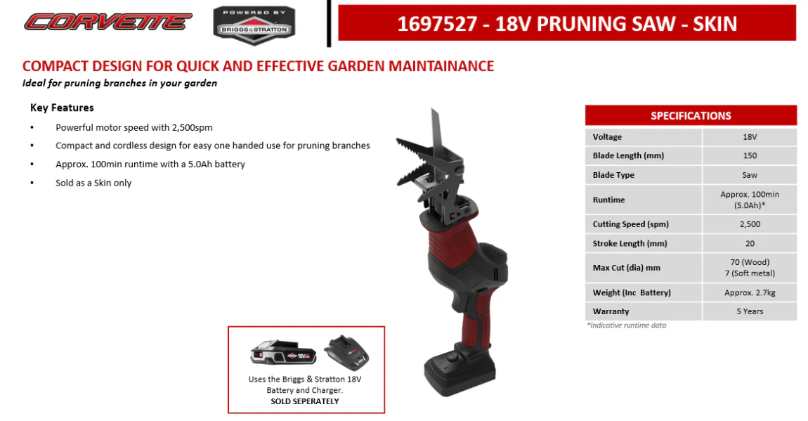 Victa 18V Pruning Saw - Image 2